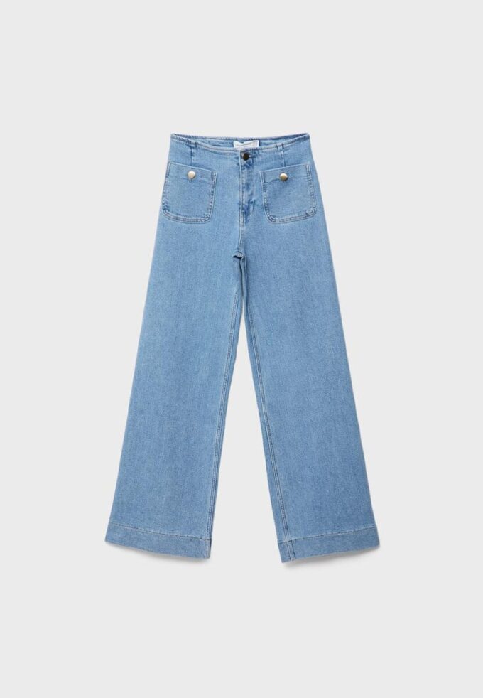 D77 Minimalistiska jeans med fickor D77 Minimalistiska jeans med fickor