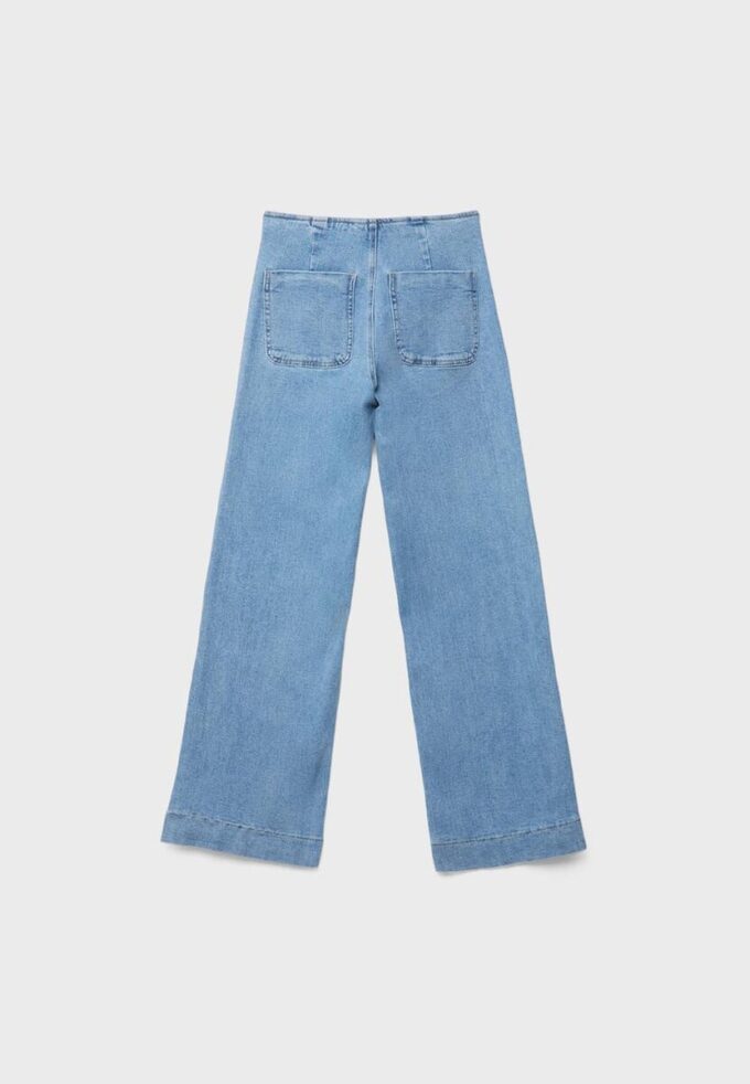 D77 Minimalistiska jeans med fickor D77 Minimalistiska jeans med fickor