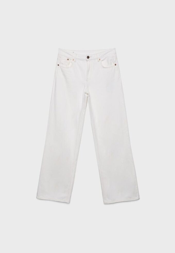 D91 Lågmidjade jeans med Wide Leg i twill D91 Lågmidjade jeans med Wide Leg i twill