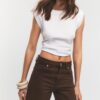 D92 Raka jeans med vida ben
