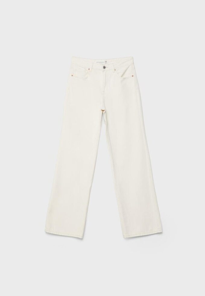 D92 Raka jeans med vida ben