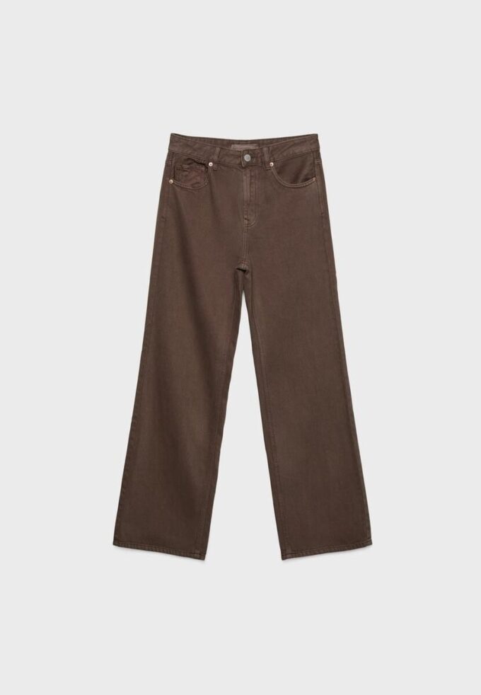 D92 Raka jeans med vida ben