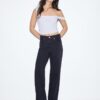 D92 raka jeans med Wide Leg