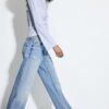 D92 raka jeans med Wide Leg