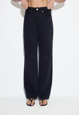 D92 raka jeans med Wide Leg