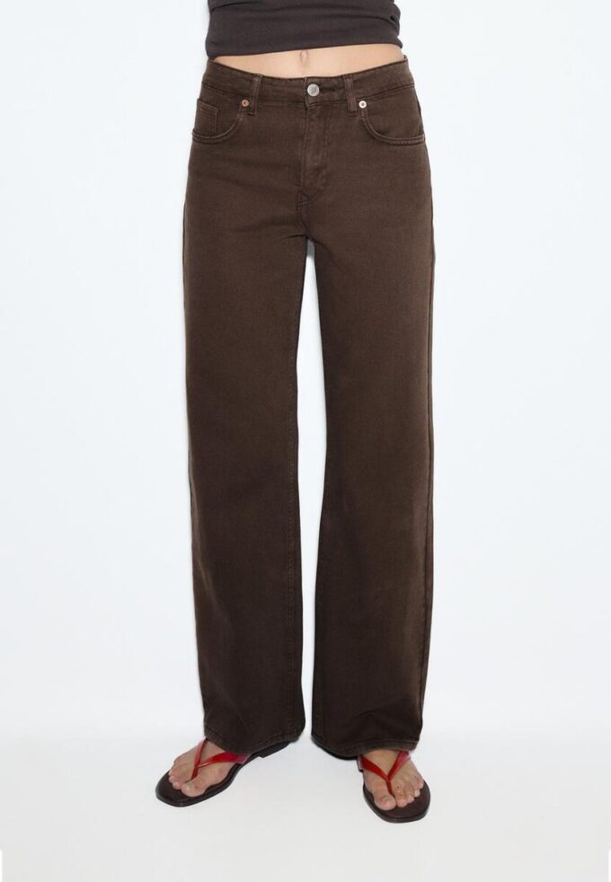 D92 raka jeans med Wide Leg