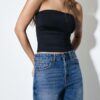 D92 raka jeans med Wide Leg