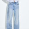 D92 raka jeans med Wide Leg