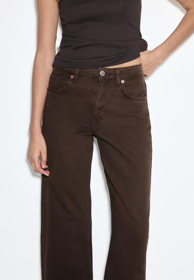 D92 raka jeans med Wide Leg
