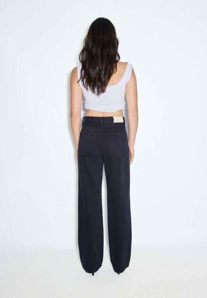D92 raka jeans med Wide Leg