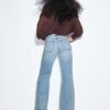 D92 raka jeans med Wide Leg