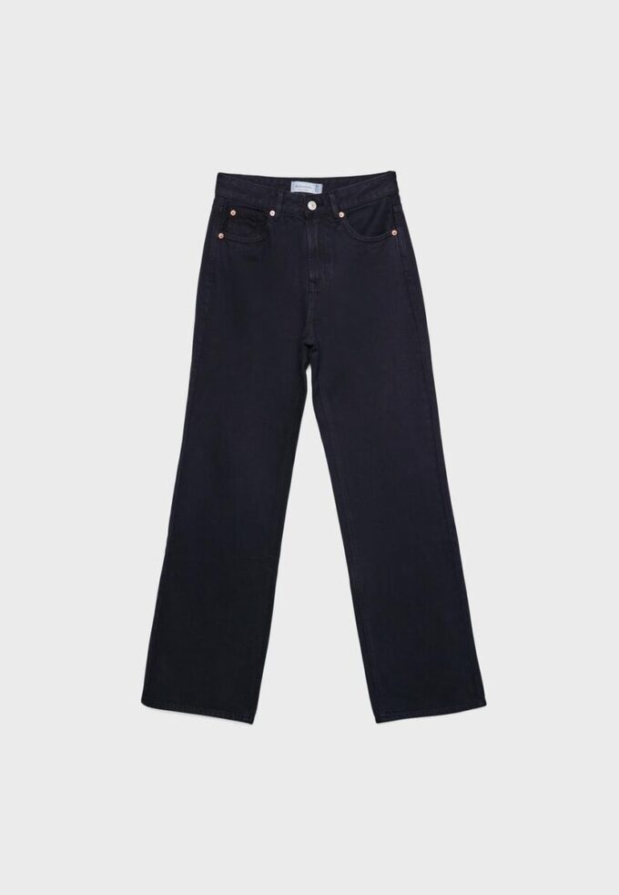 D92 raka jeans med Wide Leg