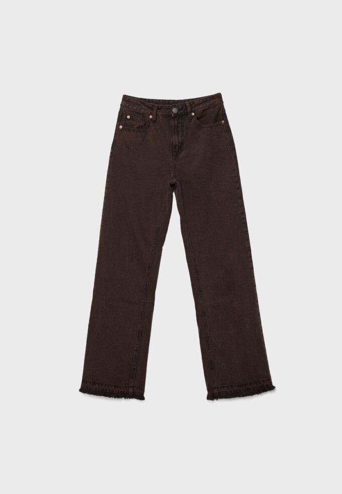 D92 raka jeans med Wide Leg