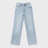 D92 raka jeans med Wide Leg