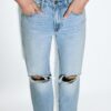 D92 raka jeans med Wide Leg