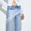 D92 raka jeans med Wide Leg