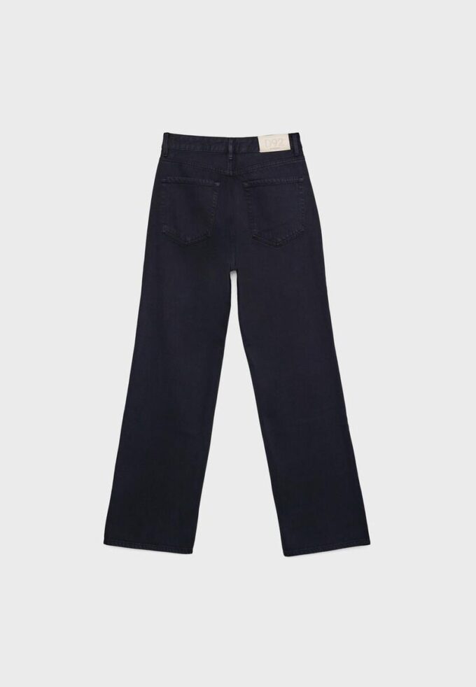 D92 raka jeans med Wide Leg