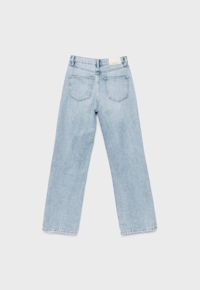 D92 raka jeans med Wide Leg