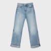 D92 raka jeans med Wide Leg