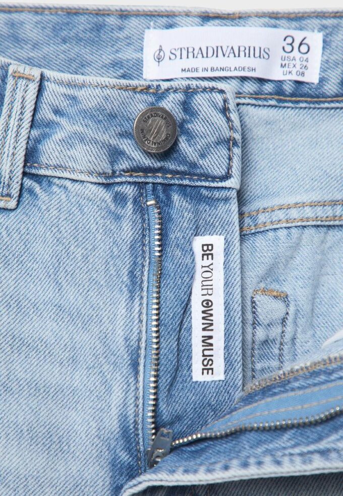 D92 raka jeans med Wide Leg