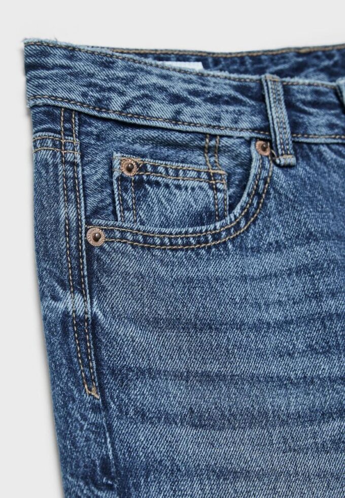 D92 raka jeans med Wide Leg