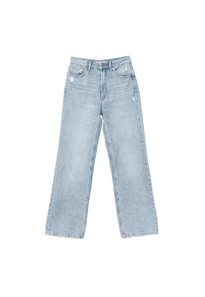 D92 raka jeans med Wide Leg