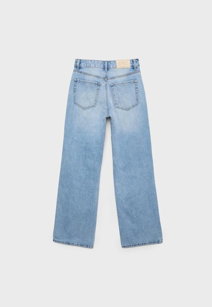 D92 raka jeans med Wide Leg