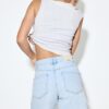 D93 Långa jeansshorts
