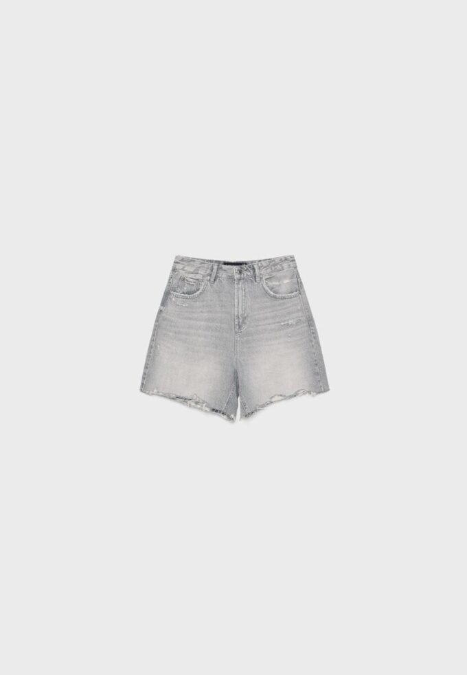 D93 Långa jeansshorts