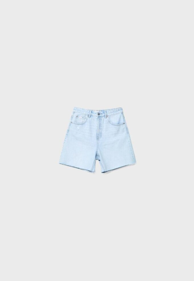D93 Långa jeansshorts