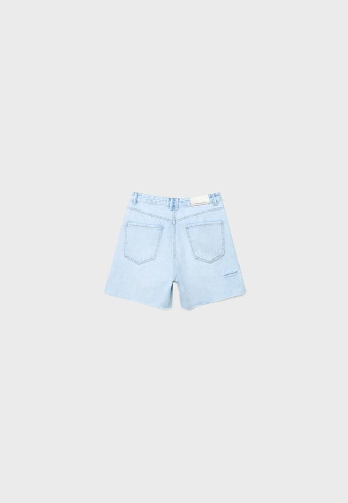 D93 Långa jeansshorts