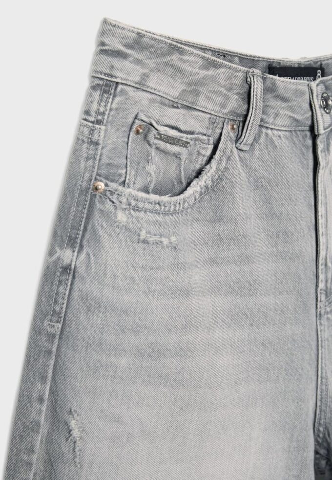 D93 Långa jeansshorts