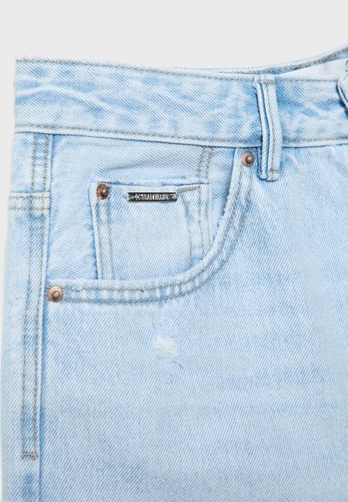 D93 Långa jeansshorts