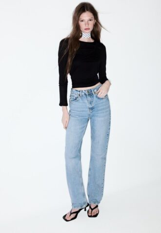 D98 Jeans med raka ben