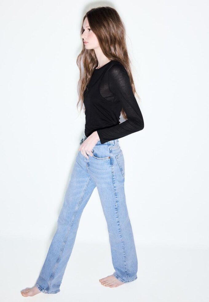 D98 Jeans med raka ben