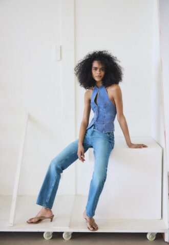 D98 Jeans med raka ben