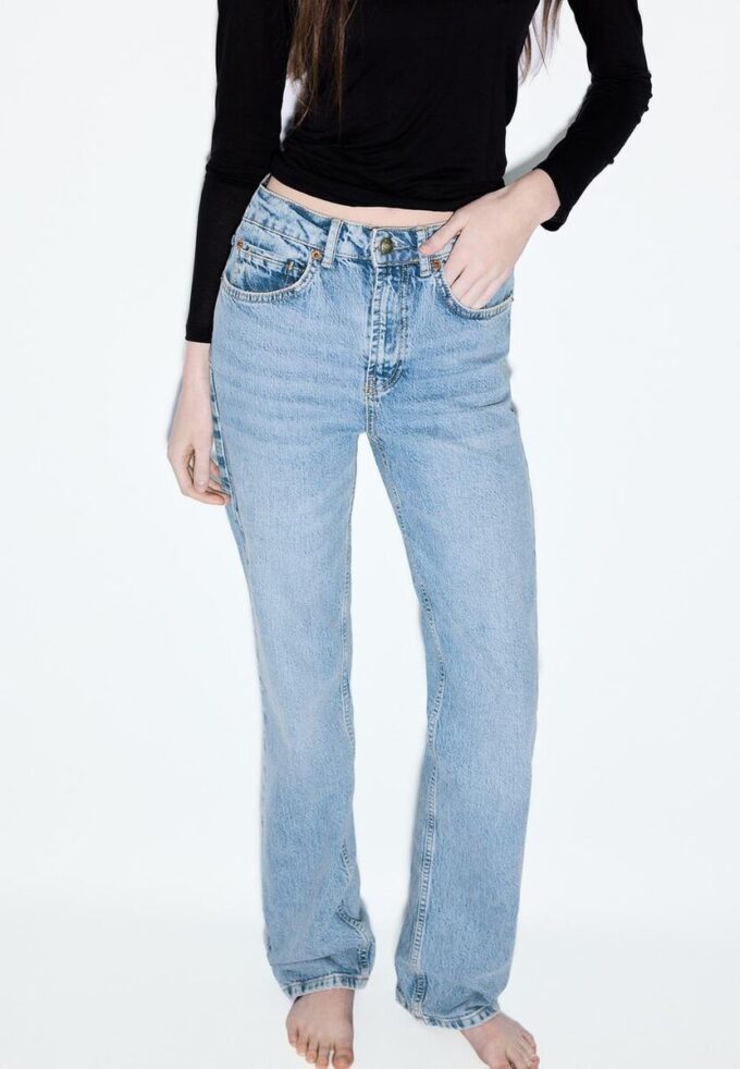 D98 Jeans med raka ben