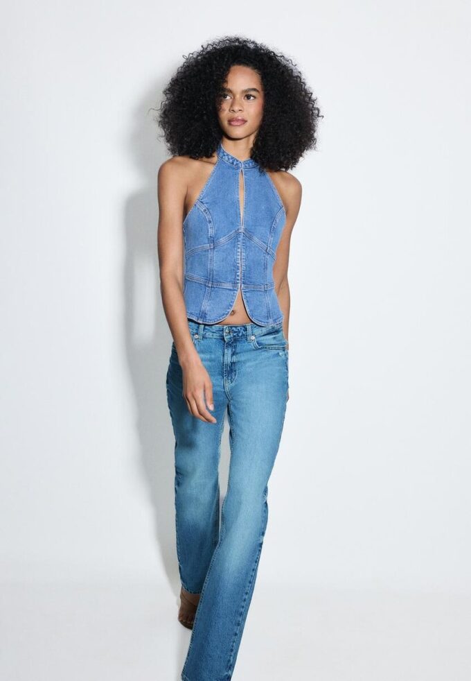 D98 Jeans med raka ben