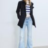 Enkel kort trenchcoat