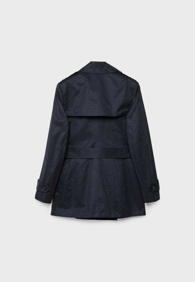 Enkel kort trenchcoat