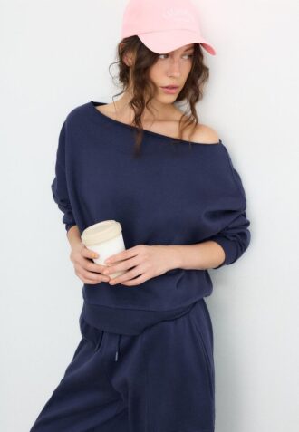 Enkel off-shoulder-Sweatshirt