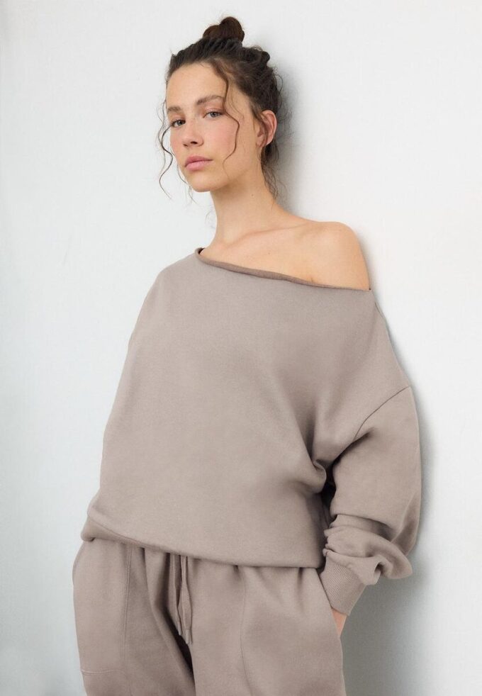 Enkel off-shoulder-Sweatshirt