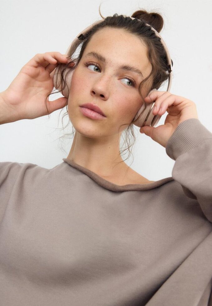 Enkel off-shoulder-Sweatshirt