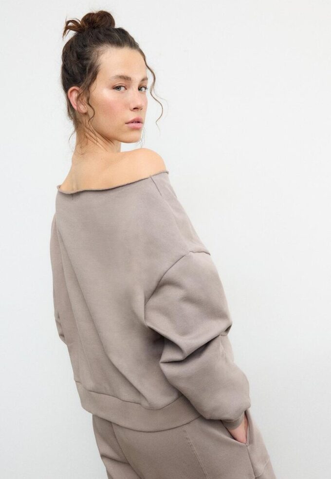 Enkel off-shoulder-Sweatshirt