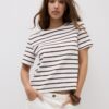 Enkel, tjock, randig Basplagg-T-shirt med normal passform