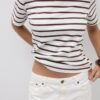 Enkel, tjock, randig Basplagg-T-shirt med normal passform