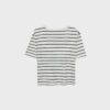Enkel, tjock, randig Basplagg-T-shirt med normal passform