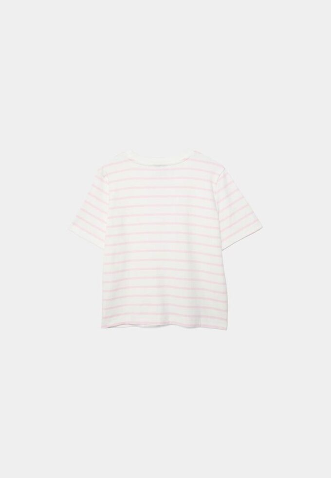 Enkel, tjock, randig Basplagg-T-shirt med normal passform Enkel, tjock, randig Basplagg-T-shirt med normal passform
