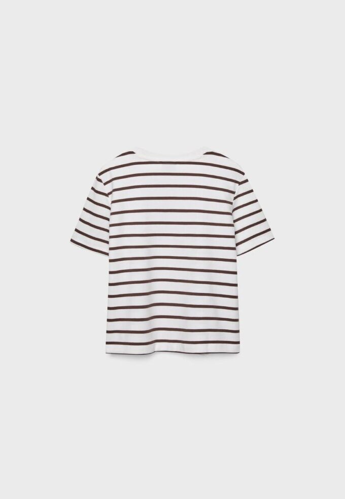 Enkel, tjock, randig Basplagg-T-shirt med normal passform