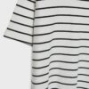 Enkel, tjock, randig Basplagg-T-shirt med normal passform